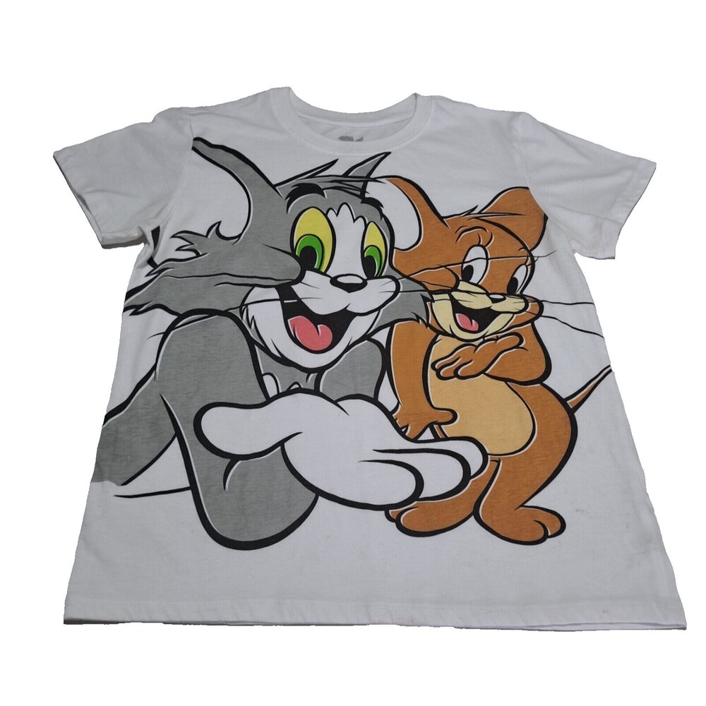Women's Tom and Jerry Short Sleeve Crewneck T-Shirt Size M Graphic print